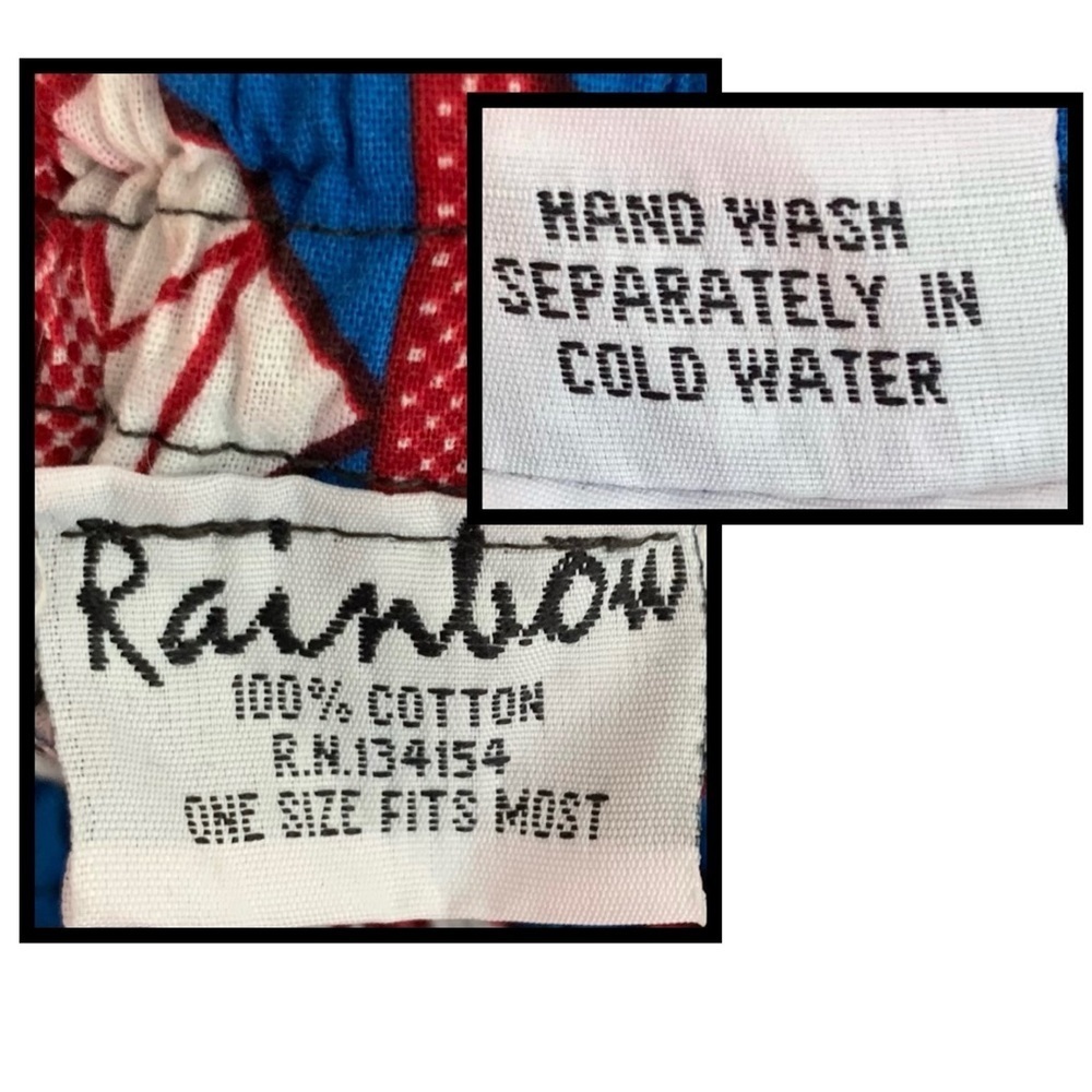 Rainbow Blue, White and Maroon Full Circle Maxi Skirt with Pockets, 100% Cotton - Picture 6 of 10